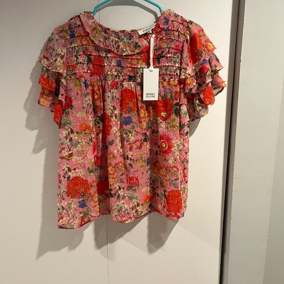 Rose + Olive Floral Blouse - Picture 5 of 6